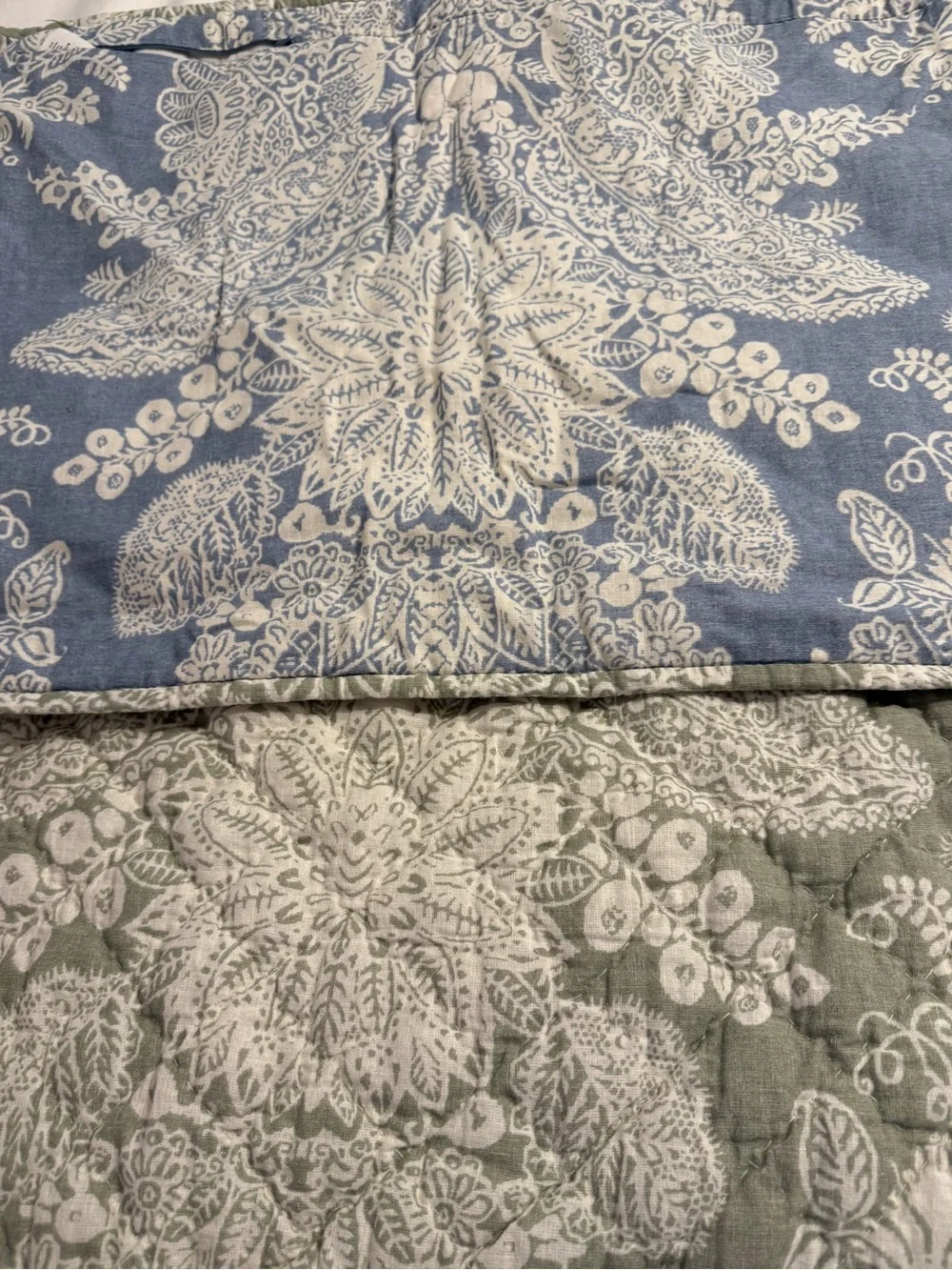 Kravet Heirloom Damask Reversible Quilted sham standard set of 2